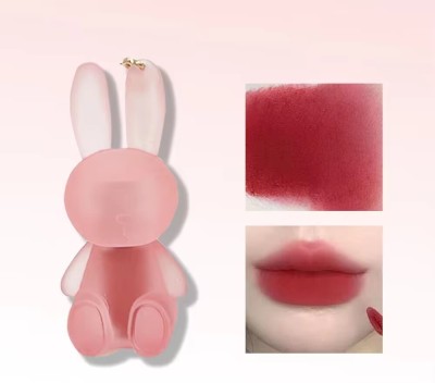 DAIMANPU Matte Liquid Lipstick Bunny Key Chain, Cute, Long-lasting, Gift Idea for Women(Shade 06, 1.8 ml)