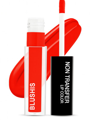 BLUSHIS Smudge proof Waterproof Long lasting Liquid matte Mini Lipstick Non Transfer Red Colour(Red, 3.5 ml)