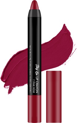 SWISS BEAUTY Non Transfer Matte Crayon Lipstick | Waterproof & Smudgeproof| -((Pink Rose, 3.5gm), 3.5 g)