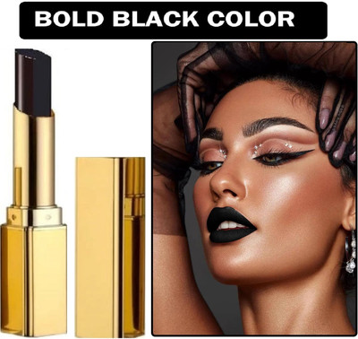 Vyomiris MATTE FINISH BLACK LIPSTICK SMUDGE-PROOF(BLACK, 3.8 g)