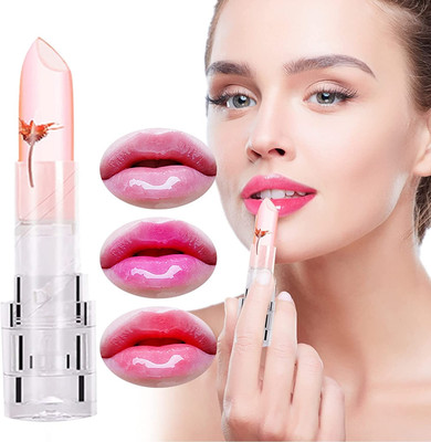 JANOST Soft Jelly Flower Lipstick Temperature Change(Pink, 3.6 g)