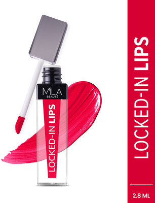 mila beaute Locked In Lips Liquid Lipstick 12 Hour Transfer Proof with Hyaluronic Acid Shade(Red Velvet, 4.5 ml)