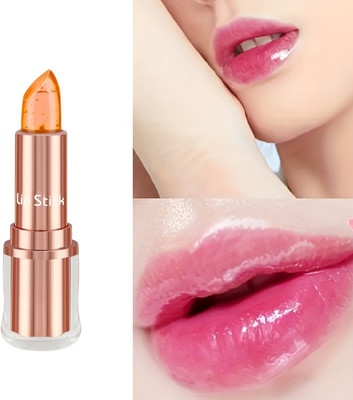 GULGLOW99 Color Changing Crystal Jelly Lipstick Long Lasting Clear Moisturizing Lip Care(PINK, 3.6 g)