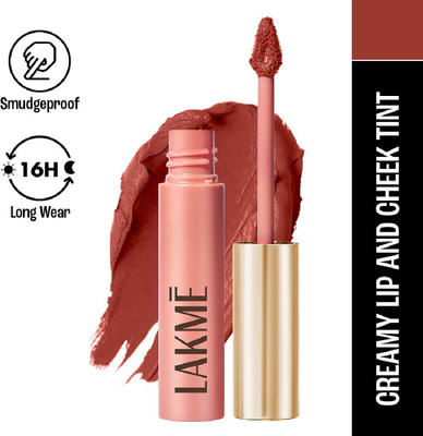 Lakmé Double Duty Lip & Cheek Mousse Matte Lipstick & Soft Blush(Brick Bloom, 9 g)