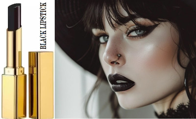 USBK BEST QUALITY BLACK COLOR CREAMY MATTE LIPSTICK(BLACK, 3.6 g)