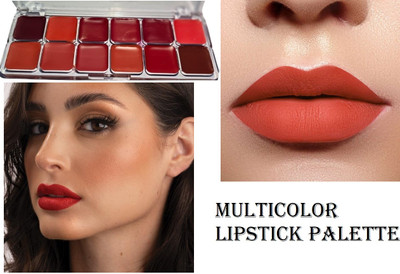 USBK New Lip Color Palette, Matte Finish For Women(MULTI-COLOR, 24 g)