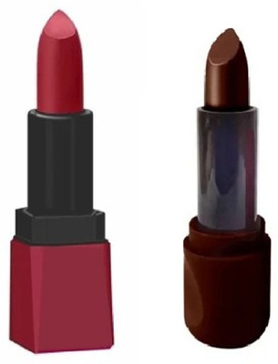 Luipui Best matte finish long lasting multicolor lipstick for matte look pack of 2(PINK, MAROON, 12 g)