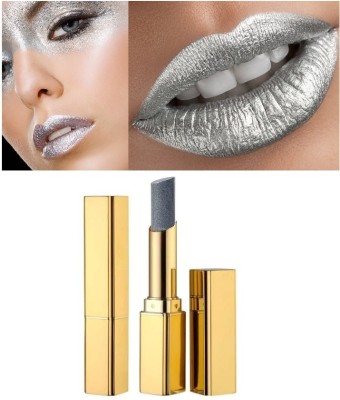 BLUEMERMAID SHIMMER SHINY CREAMY MATTE GREY COLOR LIPSTICK(SILVER, 3.6 g)