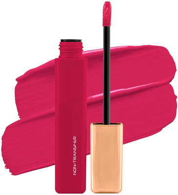 Jiwoo Velvet Waterproof Non Transfer Long Lasting Matte Liquid Lipstick for Girls(hot pink, 5 ml)
