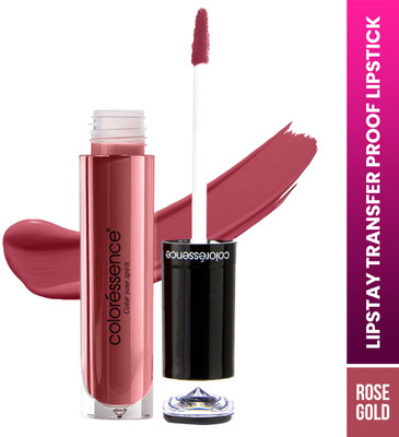 COLORESSENCE Lipstay Transfer Proof Matte Finish Highly Pigmented Deep Color Liquid Lipstick(Rose Gold, 4 ml)