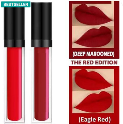 AFARAXIA Non Transfer Waterproof Longlast Matte Liquid Lipstick Combo(multi colour, 16 ml)