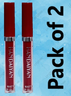 LARA KOSSLER Maroon Matte Liquid Lipsticks – Duo Pack(MAROON, 10 ml)