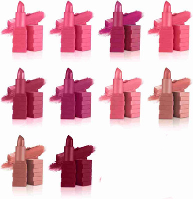 kKode beutiful shade lipstick combo colour pack of ,10(multi colour, 40 ml)