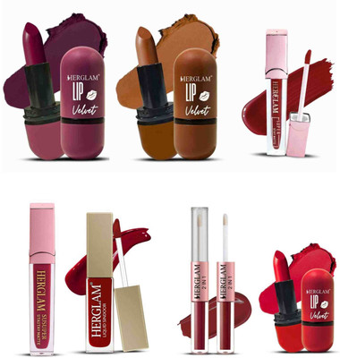 herglam Lip Velvet Matte Lipstick – Smooth & Rich Pigment (Red Shade)(Multicolor, 10 ml)