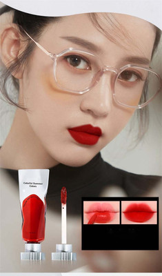 THTC Ice Cube Matte Lipstick Velvet Transparent Lip Glaze Pigment(RED, 4 g)