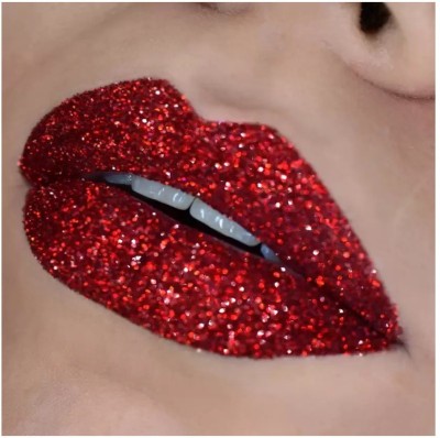 Arcanuy best and shimmer hot blood red glitter lipstick(red, 3.8 g)