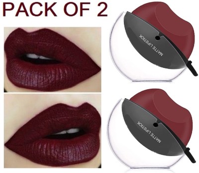 Latixmat Combo Apple shape Waterproof, Long Lasting, Moisturizing Lipstick(Maroon, 20 g)