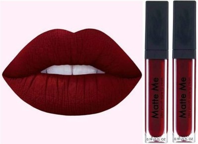 Lenon Beauty Matte Me ultra Smooth Matte Lip Cream 2 Pcs (Maroon Matt Me)(Maroon, 6 ml)