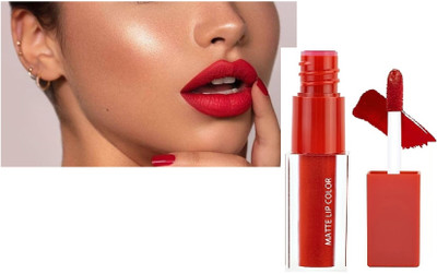 Yuency Non Transfer Matte Liquid Lip Color lipstick(red, 3 ml)