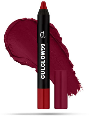 GULGLOW99 Lightweight & Long-Lasting , Matte Finish Lipstick For Women(Deep Maroon, 3.5 g)
