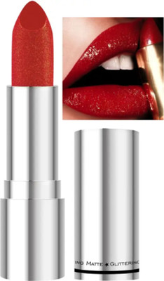 DARVING Diamond Shimmer Glitter & Mattie Quin Blast Red Shine Lipstick(RED, 3.8 ml)