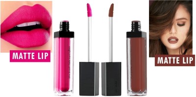 ADJD Highly Pigment Long Lasting, Waterproof Rani Pink & Brownie Kiss Proof Lipstick(Rani PINK, Brownie, 12 ml)