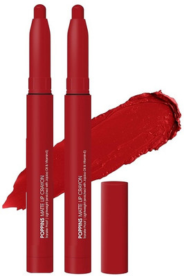 EVERERIN Matte Lip Crayon Lipstick Long Lasting Non Transfer Smudge Proof & Waterproof-01(RED AURORA, 6 g)