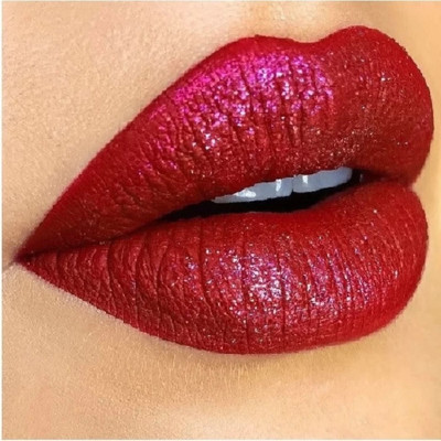 Jiwoo best Matte multipurpose you can also used eyes and cheeks Metallic lipstick(red, 3.8 ml)