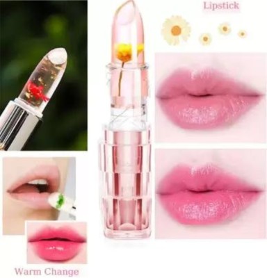 PHIZLLER Waterproof Flower Lipstick Jelly Flower Transparent Color Changing Lipstick(Multicolour, 8 g)