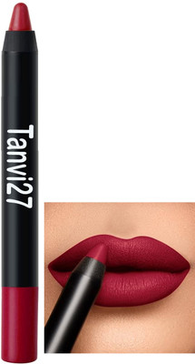 tanvi27 Matte Finish Long Lasting Crayon Redpink Lipstick(Redpink, 3.5 g)