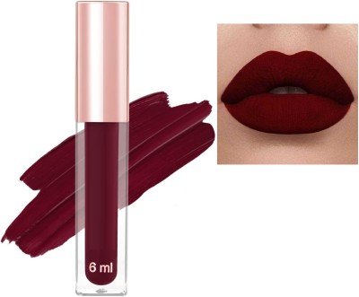 HUZURLU Smudge Proof Long Stay Liquid Matte Finish Lipstick For Women(Maroon, 6 ml)