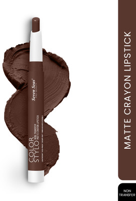 Seven Seas Color Stylo Non Transfer Matte Crayon Lipstick, Creamy Matte Waterproof Lipstick(Chocobar, 3.5 g)