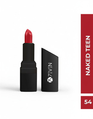 7even Sensual HD Creamy Matte Lipstick - 4.8 g- Naked Teen 54(DARK RED, 4 g)