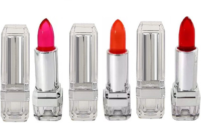 Neycare SOFT AND SMOOTH LONG LASTING COLOR CHANGE LIP BALM PACK OF 3(pink, red, orange, 10.8 g)