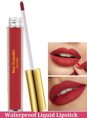 MYEONG Ruby Red Matte Liquid Lipstick, Smudgeproof & Lasts For 24Hrs Lipstick(Ruby Red, 5 ml)