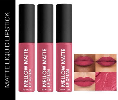 Luipui TRENDING LONG LASTING, WATERPROOF & QUICK DRY LIPSTICK FOR BOLD LOOK PACK OF 3(GIRL CRUSH - 03, 18 ml)