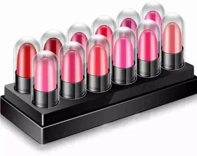 kKode beutiful shade lipstick combo colour pack of 12(multi colour, 15 ml)