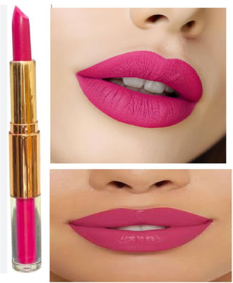 Luipui crayon + liquid 2 in 1 matte look lipstick pack of 1(pink, 6 g)