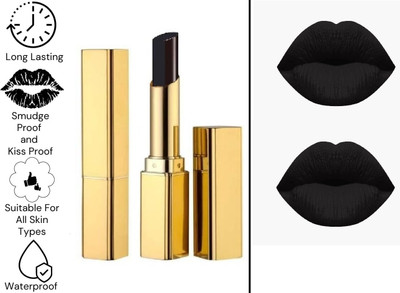 Vyomiris BEST LONG LASTING WATERPROOF MATTE BLACK LIPSTICK FOR DRAMATIC LIPS(BLACK, 3.6 g)