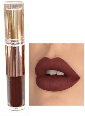 Luipui 2 in 1 brown matte lipstick awesome pack of 1(brown, 6 g)