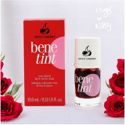 SPICY CHERRY bene tint rose tinted and lip stain highlighter 35(Peppy Red, 12.5 ml)