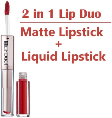 DARYUE 2-in-1 Duo Liquid Lipstick with Matte Finish and Moisturizing Gloss(Red, 12 ml)