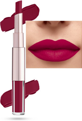GABBU 2-in-1 Duo Liquid Lipstick with Matte Finish(PINKY, 7 ml)