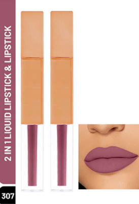 Luipui TRENDING LONG LASTING, WATERPROOF & QUICK DRY LIPSTICK FOR BOLD LOOK PACK OF 2(CASTRO 1, 14 ml)