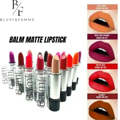 BLUST&FAMME super matte waterproof and longlasting lipstick combo set pack of 12sss(multi, 4 g)