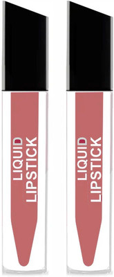 ADJD Combo Non-Sticky Smudge Proof Matte Finish Liquid Peach blush Lipstick(Peach blush, 8 ml)