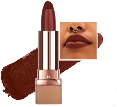 WOONGMI Super Ultra Pigmented Creamy Matte Lipstick(Brown, 3.5 ml)