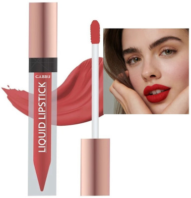 GABBU Liquid Lipstick with Matte Finish and Moisturizing Gloss(RED, 6 ml)
