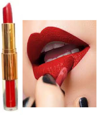 Luipui latest red 2 in 1 matte lipstick waterproof pack of 1(red, 6 g)