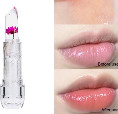 Sheny Waterproof Flower Lipstick Jelly Flower Transparent Color Changing(pink, 10 g)